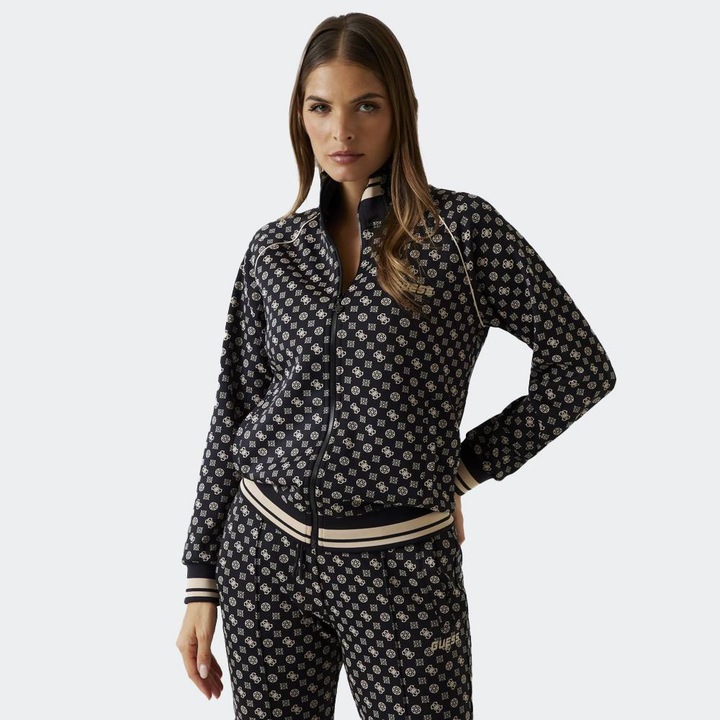 Jacheta sport dama, GUESS, Poliester/Elastan, Negru