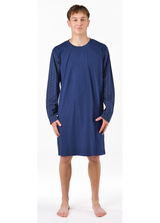 Pijama barbati 79203-DCMMxB, Gino, Albastru, Bumbac