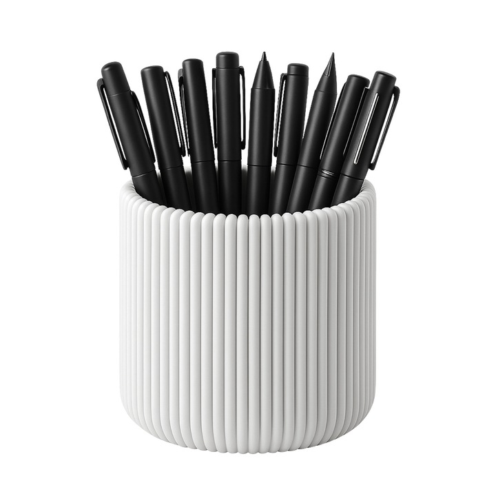 Suport Pixuri Birou Ondulat, Alb