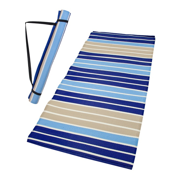 Rogojina de plaja 90 x 180 cm albastru bej fara marime