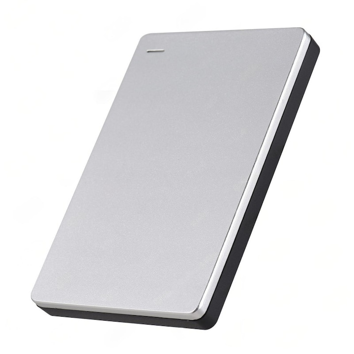 Külső merevlemez 2.5 inch, 2TB, USB 3.0, alumínium ötvözet, ezüst