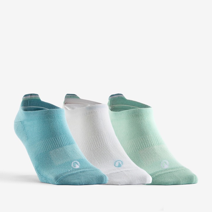 Set 3 x perechi sosete sport scurte Decathlon 35/38, multicolor