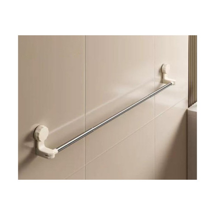 Suport pentru prosoape, extensibil 30-60cm, inox, alb