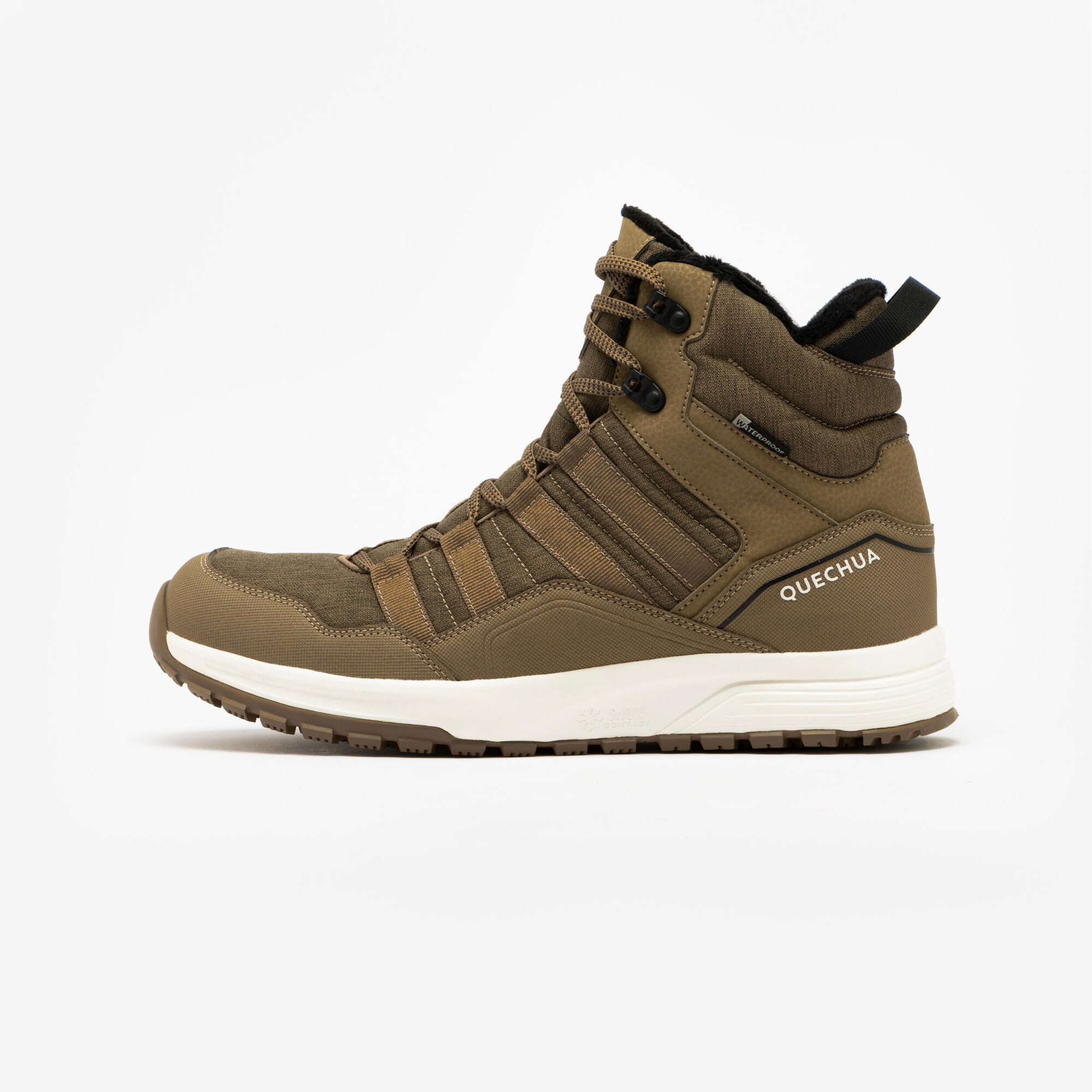 Ghete mid Quechua impermeabile 43, calduroase, maro bronz - eMAG.ro