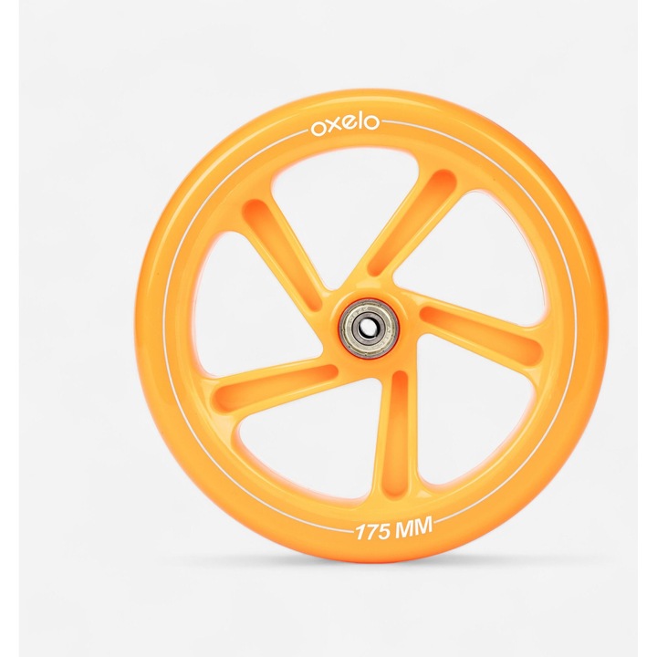 Колела за тротинетка Oxelo 175 мм флуоресцентно оранжеви комплект
