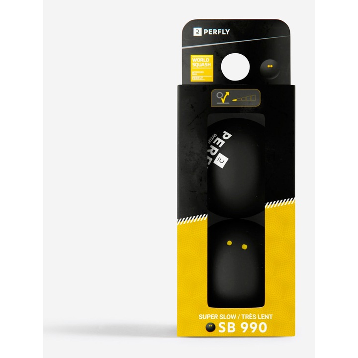 Set 2 mingi squash Perfly galben fără mărime