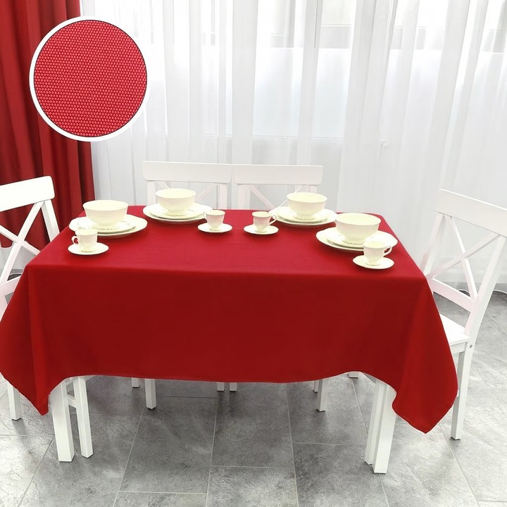 Fata de masa rotunda Elegance 180 cm Rosu