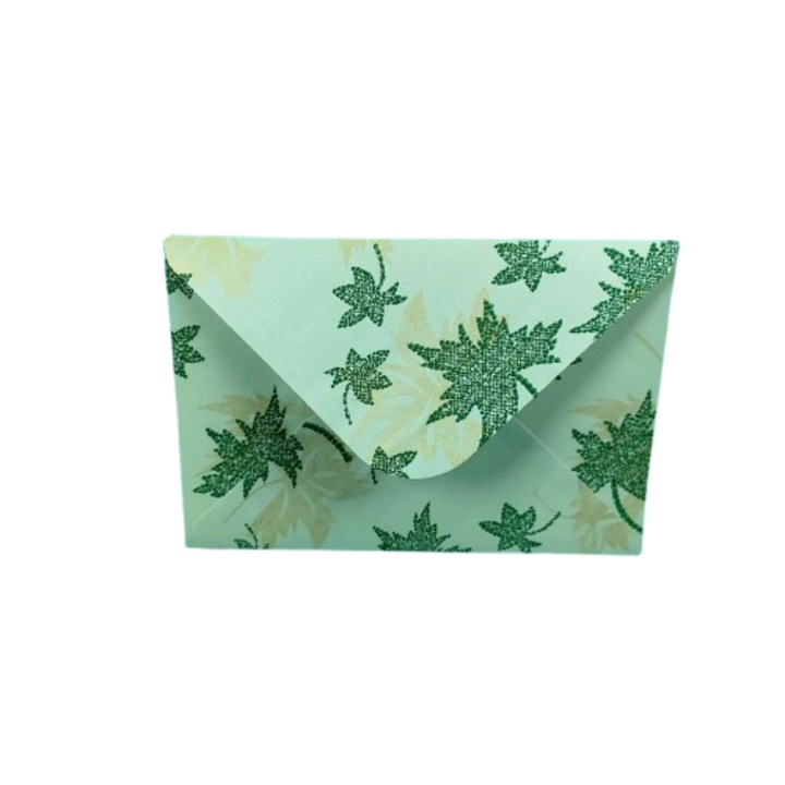 Комплект от 20 декоративни плика, 11.4x16.2см, хартия, 250гр/м2, зелен