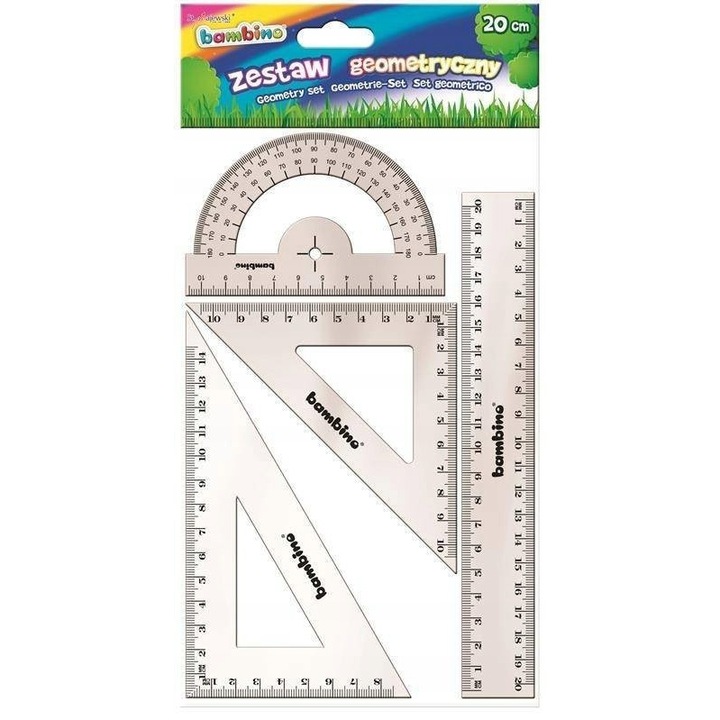 Set geometric 4 elemente, ST. MAJEWSKI, 20cm, multicolor