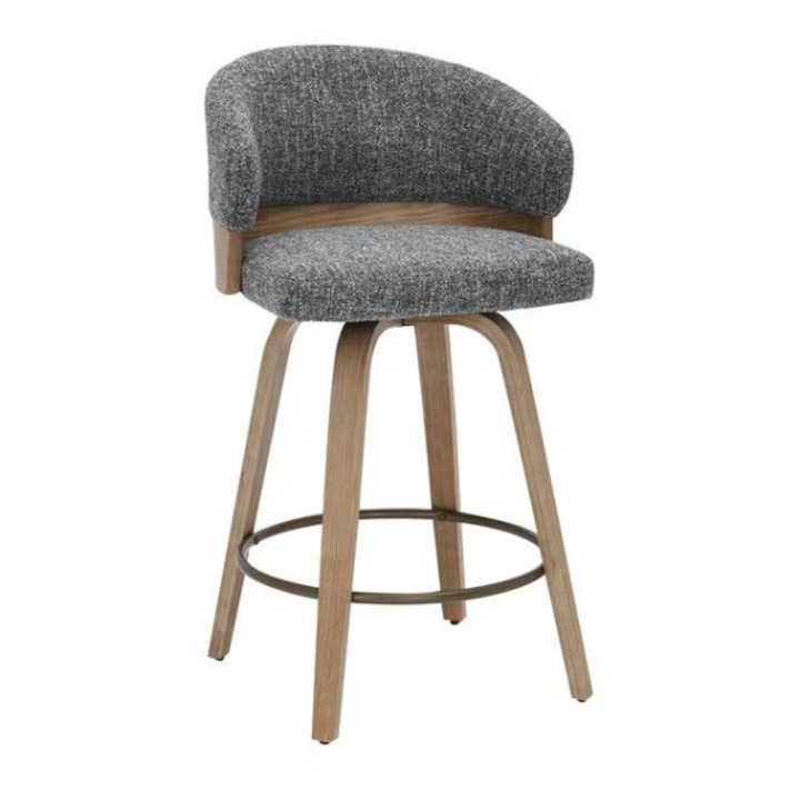 Scaun Bar JY3250X-M, 53x53x91cm, Gri, design modern, forma ergonomica