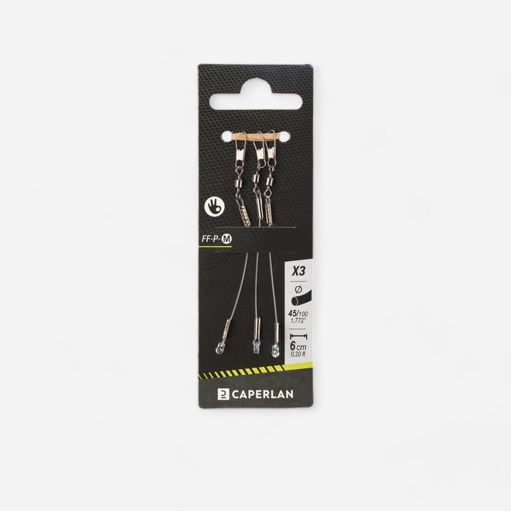 Agrafe culisante Caperlan 6cm, alb, pentru pescuit la feeder