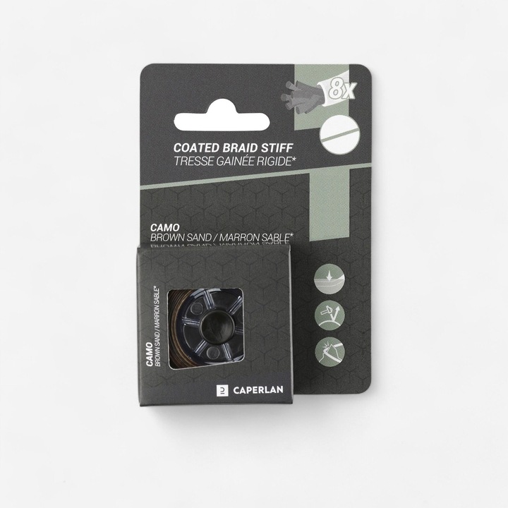 Fir textil rigid Caperlan 20m 35lbs verde/gri