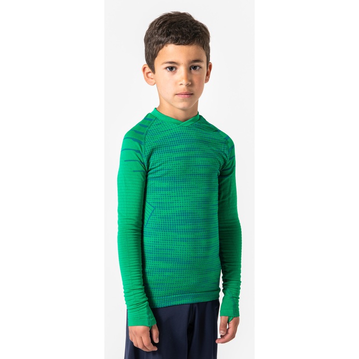 Bluza de fotbal termica, fara cusaturi functionar functionar functionar vanzare functionar regulat dezghet, Verde