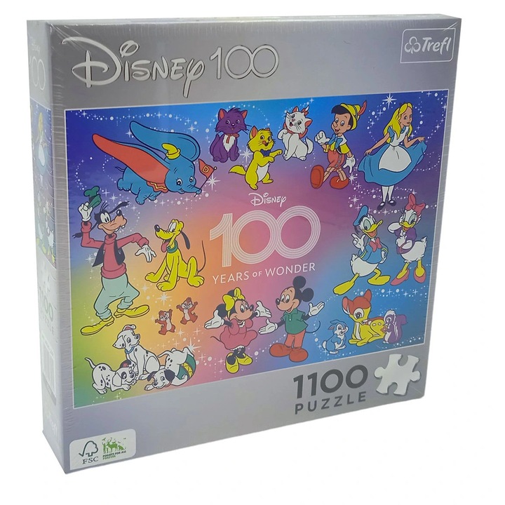 Puzzle Disney 1100 piese - Personaje de poveste, 68x48cm, editie limitata