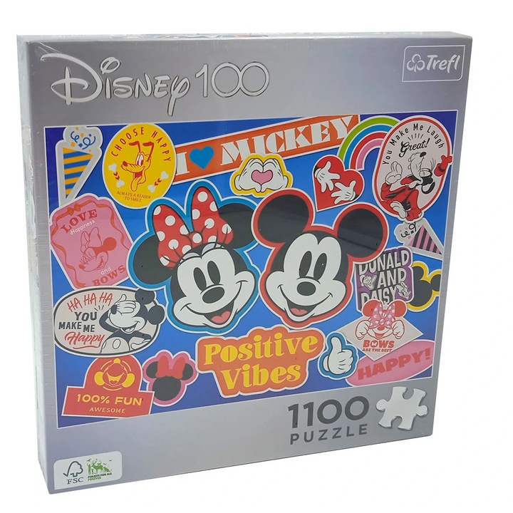 Puzzle Disney 1100 piese, Mickey si Minnie Mouse, editie limitata, 68x48cm