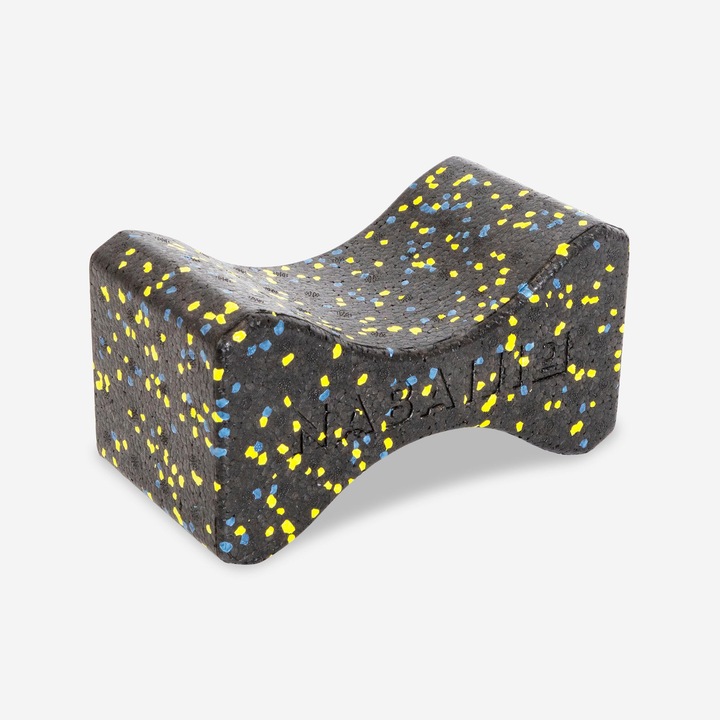 Plută picioare Nabaiji Pull buoy inot light, negru fumuriu, pentru femei, cu model