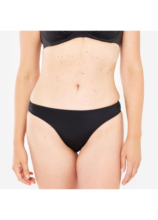 Бански костюм с форма на волани, принт на лилии, серия за контрол на корема, Черен