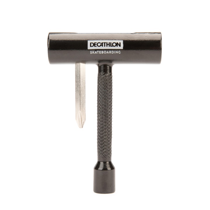 Unealtă metal skateboard Decathlon, neagră, 10cm