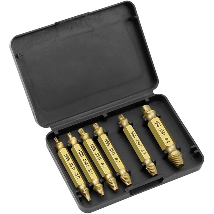 Set 6 burghie extractoare Dodaco, dimensiuni diverse, cutie depozitare, utilizare universala