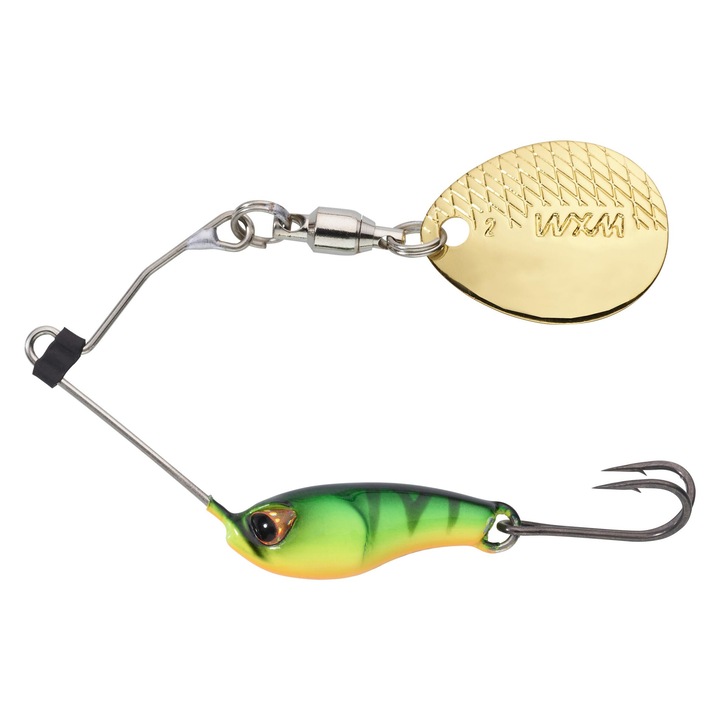 Caperlan Micro Spino 5gr-os spinnerbait, fluoreszkáló zöld, kis ragadozó halak horgászatához