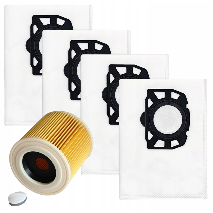 Saci Sintetici Pentru Aspirator AreoSe, Microfibra, Set 4 Genti + 1 Filtru, 510x360mm