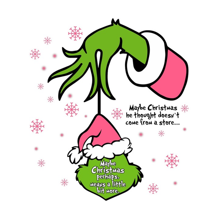 Sticker Maybe Christmas Means A Little Bit More Quote Hand, Autoadeziv, Craciun, Cri-Flo, dimensiune 25 cm