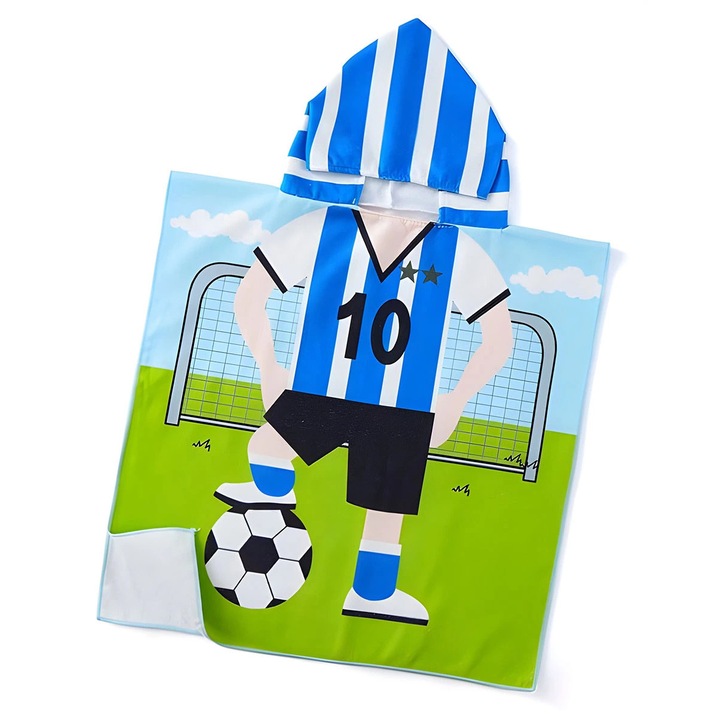 Poncho copii Boys, fotbalist, 60x120cm, multicolor