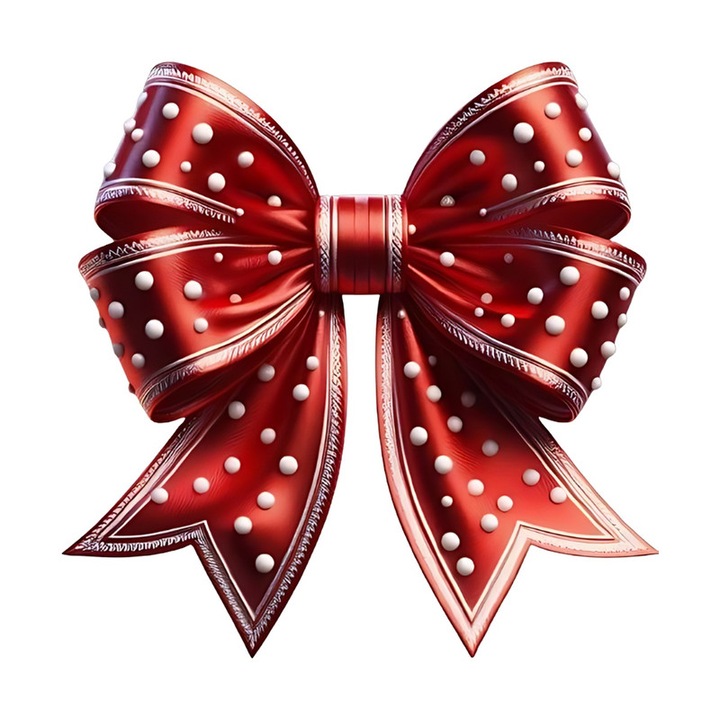 Sticker Funda Rosie Cu Buline Albe 4, Autoadeziv, Craciun, Cri-Flo, dimensiune 15 cm