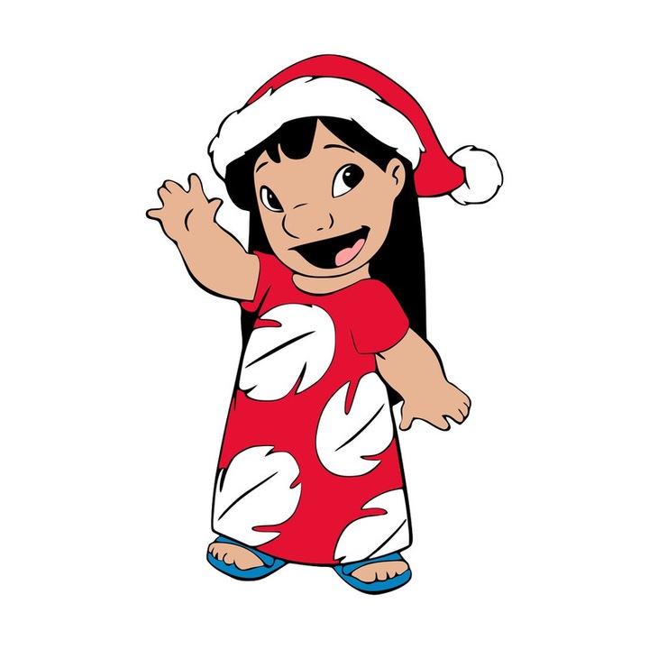 Sticker Lilo Mos Craciun, Autoadeziv, Craciun, Cri-Flo, dimensiune 15 cm