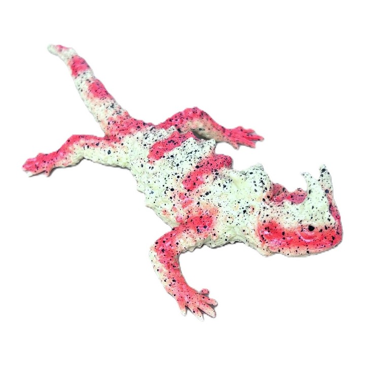 Figurina elastica reptila, Multicolor, 16 cm, soparla, TPR