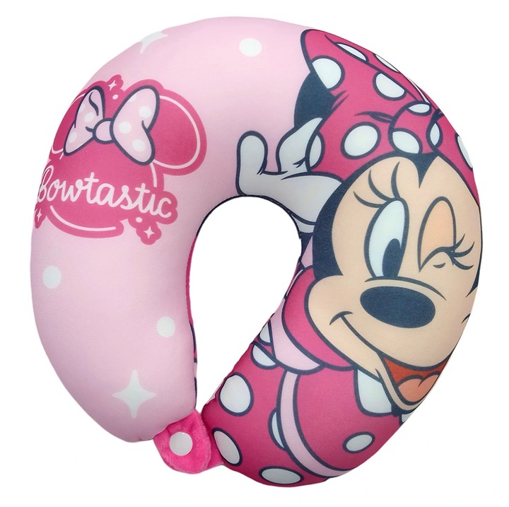 Disney Minnie egér utazópárna, sötét rózsaszín, fejtámasz, 3+ év