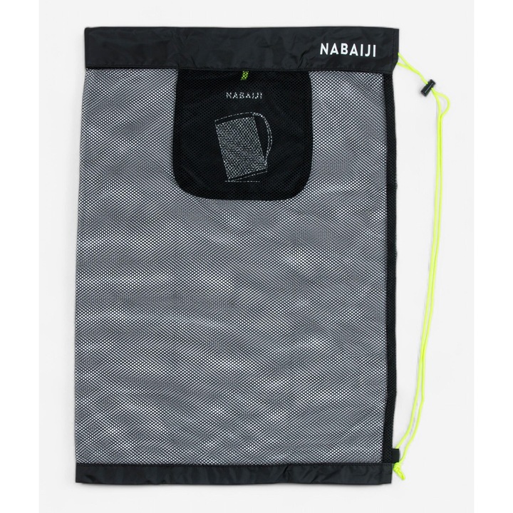 Geantă de înot Nabaiji, 40l, mesh, negru fumuriu