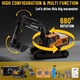 Excavator de constructie telecomandat, bedee, Excavator de jucarie Telecomanda RC, Excavator pe senile, Cu brat si cupa functionale, baterie reincarcabila, Sapat, Muta, Spate, Lumini, Sunt, Pentru copii 3+ ani, Galben