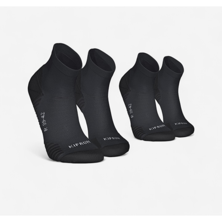 Set 2 perechi sosete KIPRUN 35/38, mid groase, alergare, multicolor