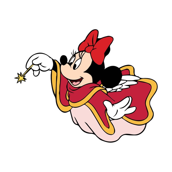 Sticker Minnie Arunca Praf De Stele, Autoadeziv, Craciun, Cri-Flo, dimensiune 10 cm