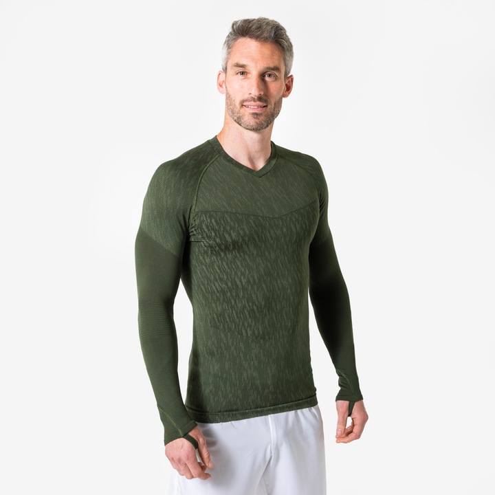 Bluza de fotbal termica Keepdry, unisex, kaki, marime S