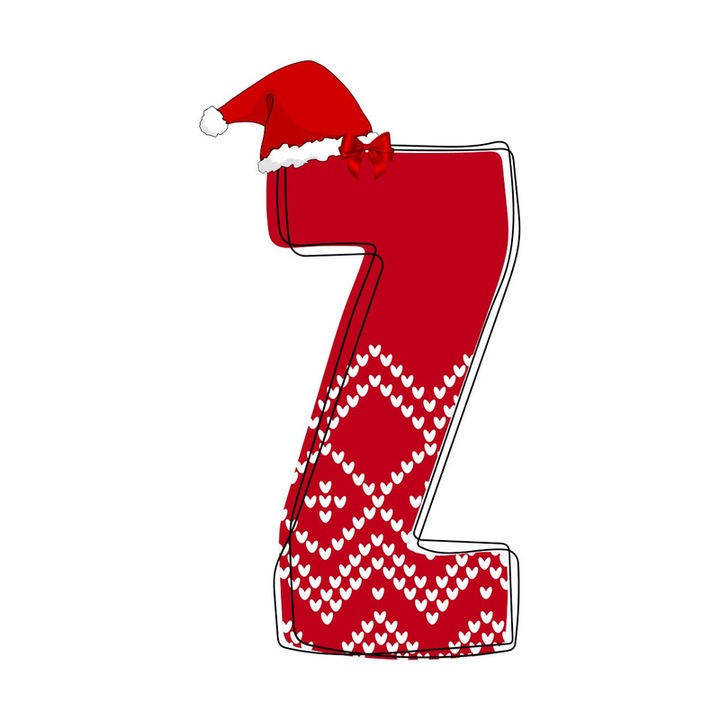 Sticker Z Litera Rosie Cu Caciulita Si Inimioare Albe, Autoadeziv, Craciun, Cri-Flo, dimensiune 15 cm