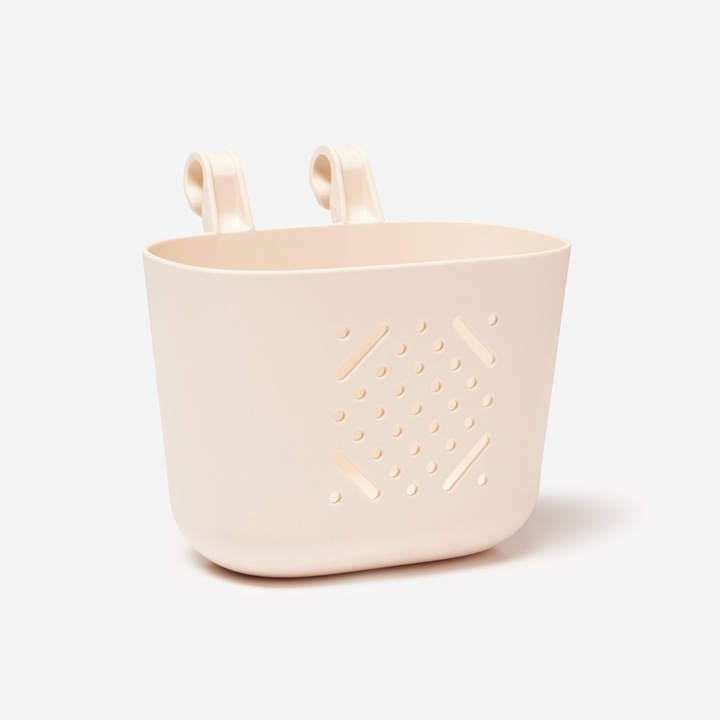 Кошница за велосипед BTWIN отпред, кремаво бежова, за пренасяне на предмети