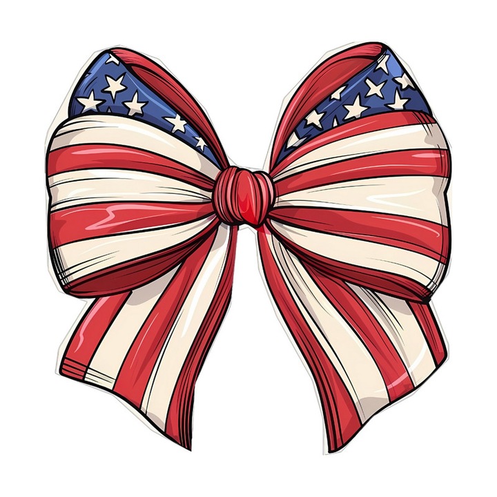 Sticker Funda Rosu Alb Albastru Americana, Autoadeziv, Craciun, Cri-Flo, dimensiune 15 cm