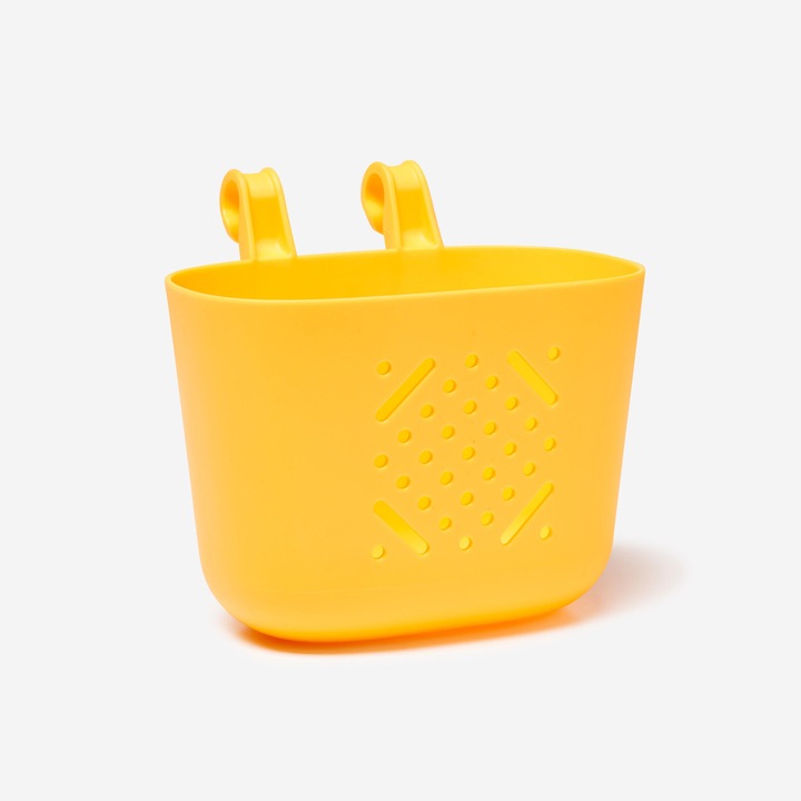 Кошница за велосипед BTWIN слънчогледово жълто, без размер, преден монтаж, полипропилен