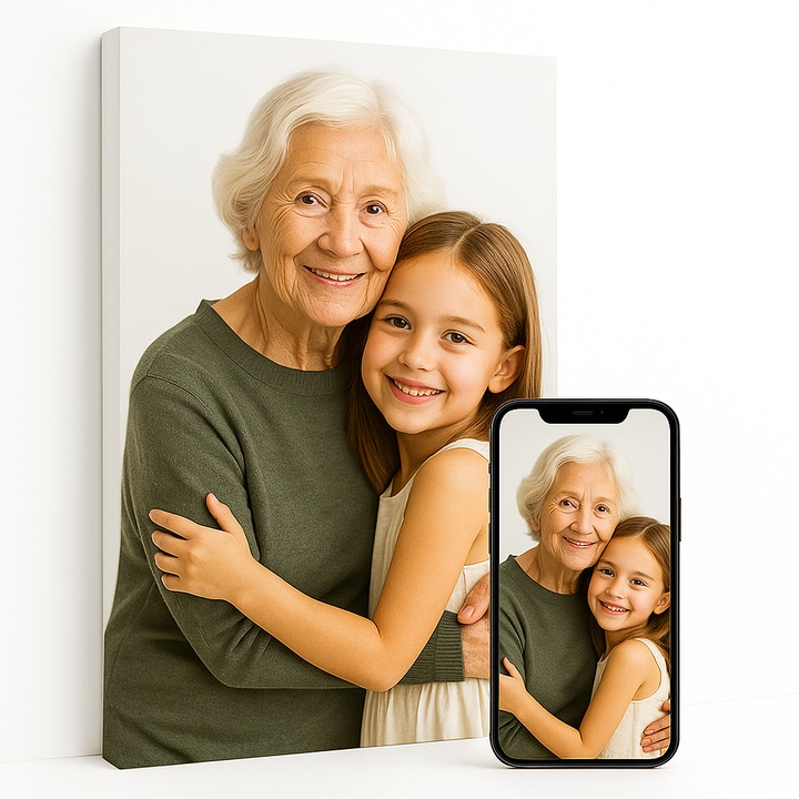 Tablou canvas personalizat cu I imaginea ta, Tipo-Art, print pe panza Premium 100 cm 70 cm