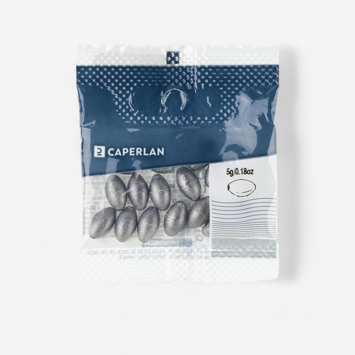 Plumb oval pescuit bombat perforat 2, 5g