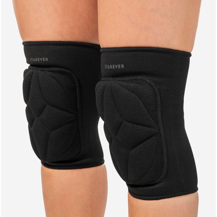 Наколенки за танци, защита от удари, черни, за жени, мъже, момчета, момичета, XL, опушено черно