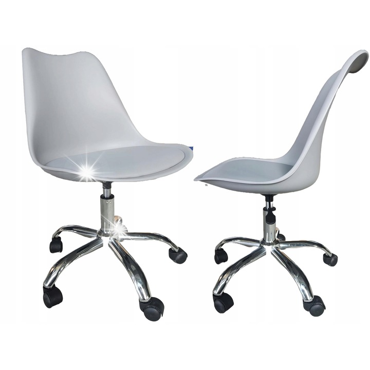 Forgószék Cleo Art, puha párnával, szürke színben