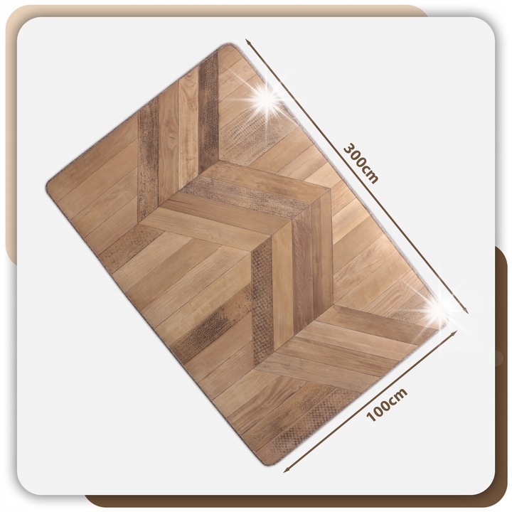 Covoare, Allvo, Chodnik de bucatarie, 100x300cm, impermeabil, antiderapant, model Jodelka