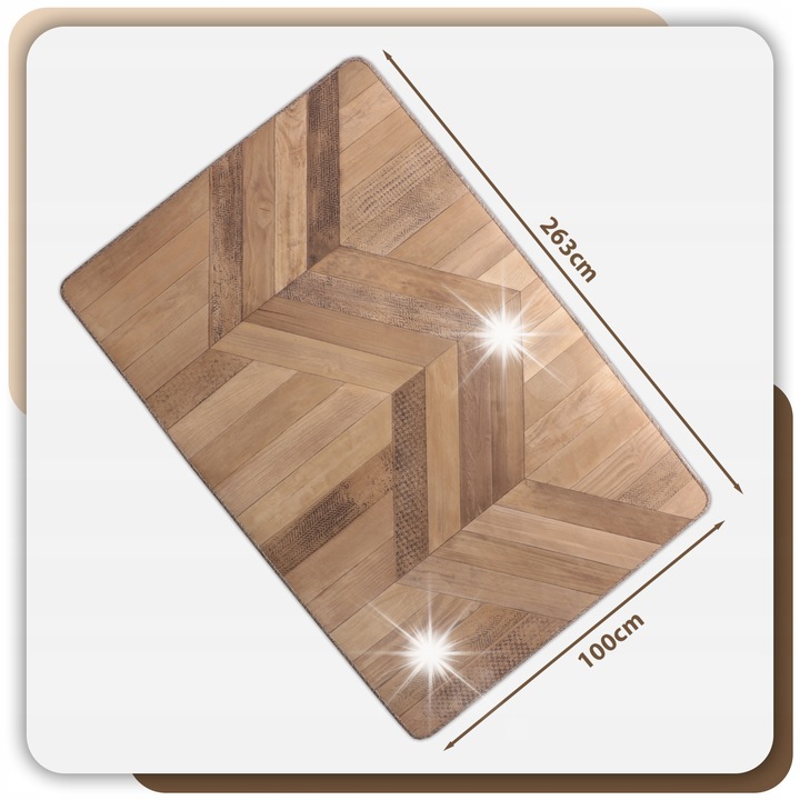 Covoare, Allvo, Chodnik de bucatarie, 100x263cm, impermeabil, antiderapant, model Jodelka