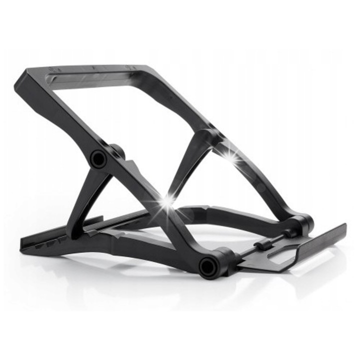 Support laptop Exponent, model 56301, 11-17 inch, pliabil, negru, 28,8x28,2x3cm