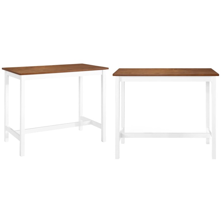 Masa de bar din lemn masiv, 108 x 60 x 91 cm