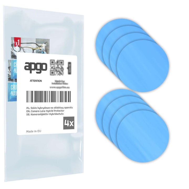 Комплект от 4 защитни стъкла за Vivo iQOO Z9x 5G – apgo, стъкло за обектива на камерата на телефона, пълно залепване, 9H, против надраскване