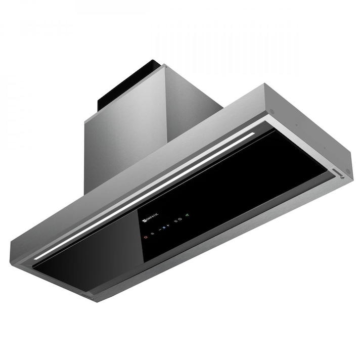 Абсорбатор за вграждане Kompatic by Turbionaire, Yara 90 KPYR90BIS, Мотор 800 м3/ч, Клас A++, Управление с жестове и докосване, Система против конденз No Drip, Дистанционно управление, 90 см, Матовочерен